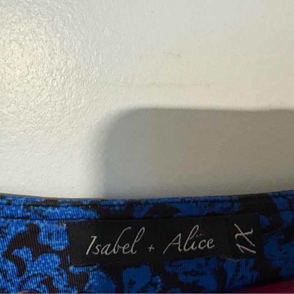 Chic Black and Blue Floral Long Sleeve Dress - Picture 2 of 2